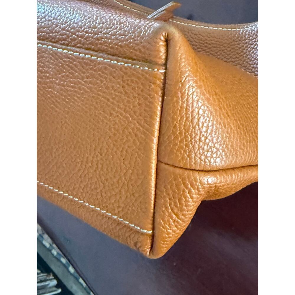 DOONEY & BOURKE Dillen pebble grain leather medium 2 zipper pocket purse in sand - Picture 10 of 13